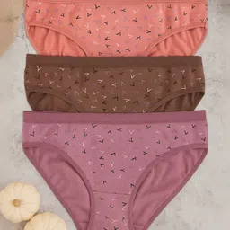 FiveFlag Pack of 3 Printed Mid-Rise Hipster Briefs-picture-36