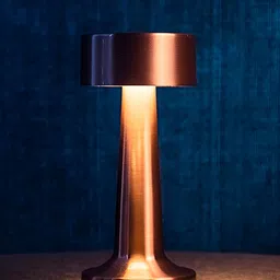 Kreative Arts Copper-Toned Iron Contemporary Cylindrical Shaped Table Lamp with Adjustable Cord-image-92