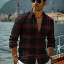 Rigo Men Relaxed Checked Casual Shirt image 5
