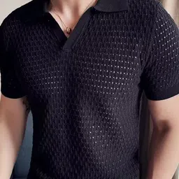 StyleCast x Revolte Self Design Polo Collar Short Sleeves T-shirt image 4