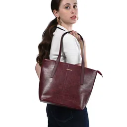 Fastrack Textured Oversized Structured Tote Bag with Tasselled image 3