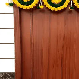 SATVIK CREATIONS Yellow & Green Floral Festive Toran image 3