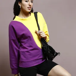 Athena Women Colourblocked Sweatshirt-image-20
