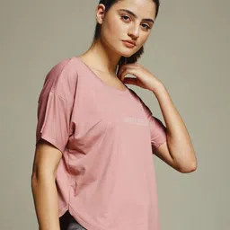 MKH Elevated Essentials Typography Printed Round Neck Relaxed Fit T-shirt image 4