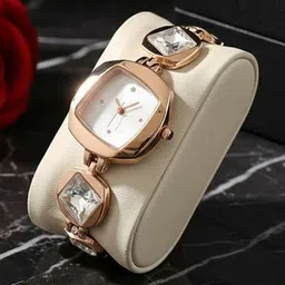 Moover Women Dial & Stainless Steel Straps Analogue Automatic Watch STONsqr-slvr-j1-picture-20