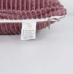 RD TREND Burgundy Set of 5 Striped Square Cushion Covers image 4