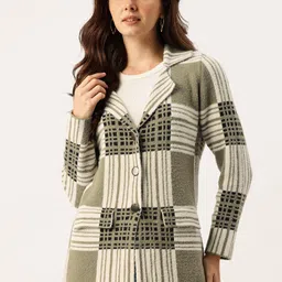 APSLEY Notched Lapel Checked Cardigan-picture-40