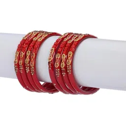 SOMIL Women Pack of 2 Sets Glass Bangles image 3