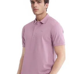 RARE RABBIT Men Solid Polo Collar Cotton T-shirt image 4