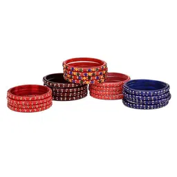 SOMIL Set Of 32 Stone-Studded Bangles image 2