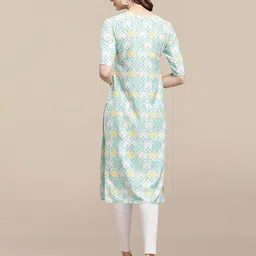 Ethnic basket Women Pack of 3 Abstract Printed Daily Straight Kurtas image 4