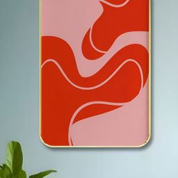 SAF Pink & Red Abstract Printed Wooden Wall Art-image-75