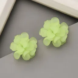 Krelin Rhodium-Plated Floral Shaped Studs image 3