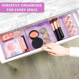 Aura Purple Set of 6 Regular Makeup Organiser image 5