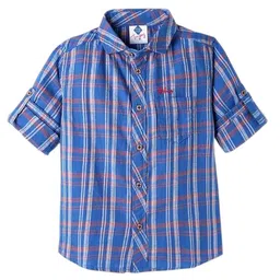 TONYBOY Boys Checked Spread Collar Cotton Casual Shirt-picture-19