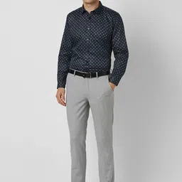 van heusen V Dot Men Spread Collar Geometric Printed Cotton Formal Shirt image 3