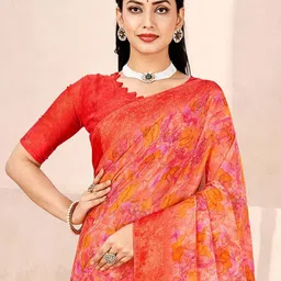 Mitera Printed Bagru Saree With Blouse-picture-19