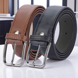 Provogue Men Pack Of 2 Textured Formal Belt-picture-3