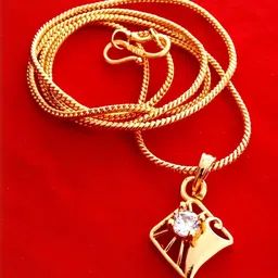 Nawab Collection Gold-Plated Alloy Cubic Zirconia Pendants with Chains-picture-13