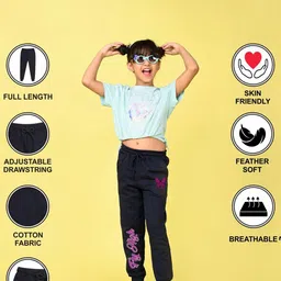 NUSYL Girls Regular Fit Graphic Printed Joggers Track Pants image 5