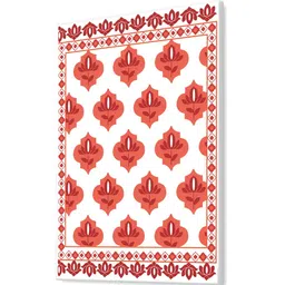 nestroots White & Red Wooden Floral and Botanical Wall Art image 3