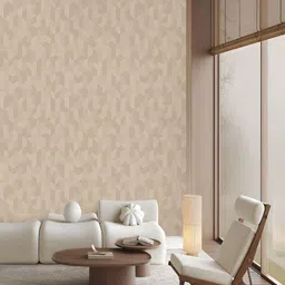 Fedora Wallpapers Puzzle Delight Brown 3D Geometric Printed Waterproof Wallpaper-image-56