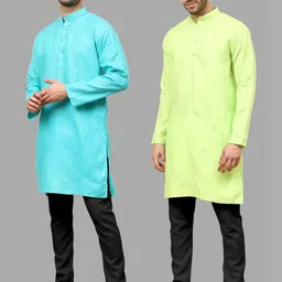 VS MALL Men Cotton Blend Kurta Sets-picture-27