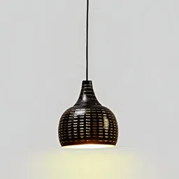 GAUVIK Black Printed Aluminium Ceiling Lamp image 4