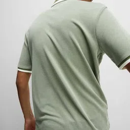 Marks & Spencer Men Solid Polo Collar T-shirt image 4