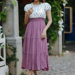 SHINISHA Print Puff Sleeve Fit & Flare Midi Dress image 2