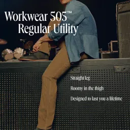 levi's Men's 505 Blue Straight Fit Mid Rise Jeans image 2