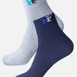 FIMS Men Pack Of 2 Striped Ankle Length Socks image 1