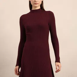 Vero Moda Women Self Design Long Sleeves A-Line Dress image 3