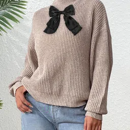 StyleCast x Revolte Women High Neck Pullover Sweaters-image-93