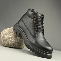 AfroJack Men Lace-Ups Round Toe Chunky Boots-picture-31