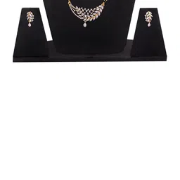 Sitashi Gold-Plated Alloy American Diamond Necklace & Earrings image 3