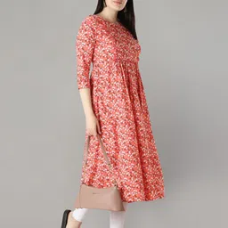 Zuvino Floral Print Maternity Fit & Flare Midi Dress image 3