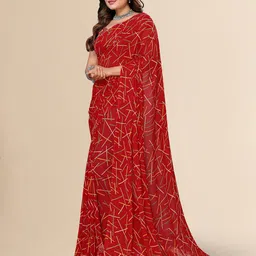 Moda Rapido Printed Poly Georgette Saree image 2