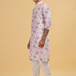 Anouk Floral Woven Design Mandarin Collar Straight Kurta image 2