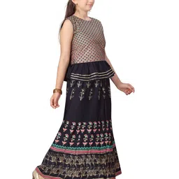 BAESD Girls Printed Ready to Wear Cotton Lehenga & Choli image 3
