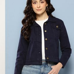 Aarika Spread Collar Denim Jacket-picture-2