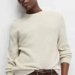 Marks & Spencer Men Ribbed Round Neck Pullover-picture-34