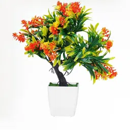 Dekorly Green Plastic Artificial Flowers & Plants With Pot image 4