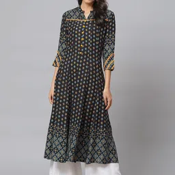 IKRASS Women Floral Printed Anarkali Kurta-image-87