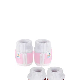 NESKA MODA 3 To 12 Months Infants Set of 2 Pair Cute Cotton Butterfly Shoe Booties image 2