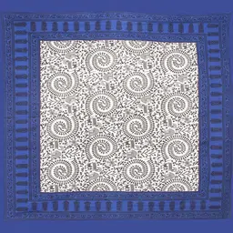 KD PRINTS Blue & White Ethnic Motifs 180 TC King Bedsheet with 2 Pillow Covers image 2