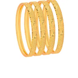 Shining Jewel - By Shivansh Set of 4 Gold-Plated Traditional Designer Bangles-picture-11