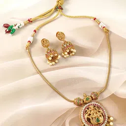 Rubans Gold-Plated CZ-Studded Jewellery Set image 4