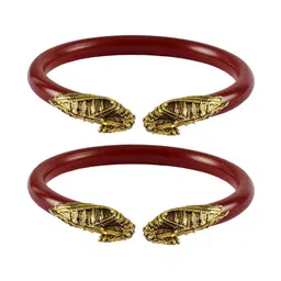 Vidhya Kangan Set Of 2 Gold-Plated Bangles-picture-32