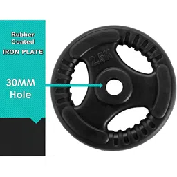 YMD Metal Integrated Rubber Plates Three Cut Curl & Straight Rods Home Gym Combo image 2